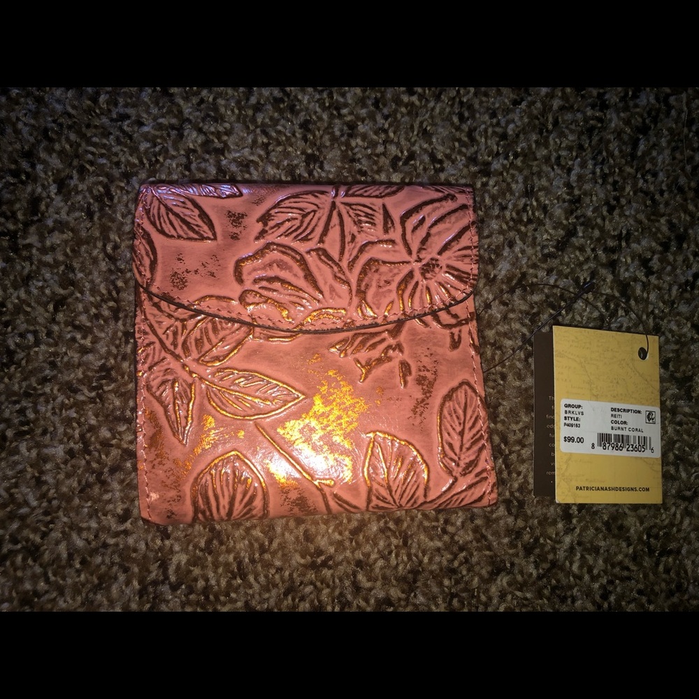 Patricia Nash: brand new burnt coral wallet.